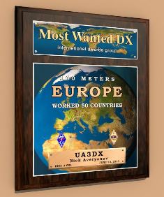 « 160 meters Europe » award