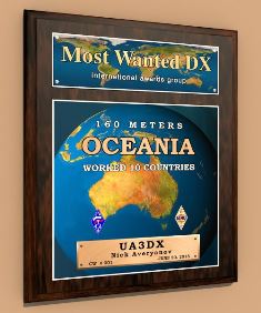 « 160 meters Oceania » award