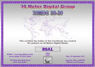 « 30MDG 30-30 » award