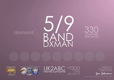 Диплом 5/9 Band DXMAN бриллиант