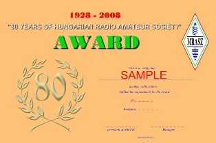 « 80 YEARS OF MRASZ AWARD » award