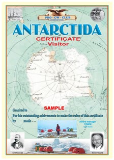 Диплом Antarctida certificate Visitor