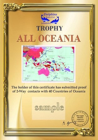 Плакетка « All Oceania »