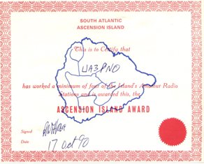 « Ascension island award » award