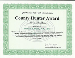 «County hunter» award