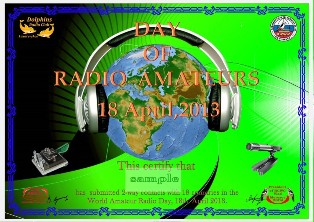 18th April. Day of Radio Amateurs award