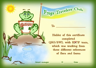 « Frogs Travelers Club » award