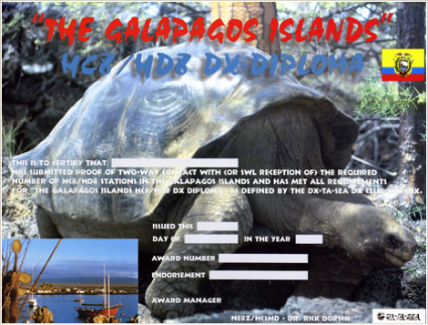 Диплом Galapagos Islands