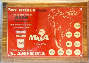 MY WORLD award