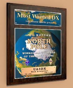 « North Pole 160 Meters » award