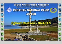 «Диплом национальных парков Хорватии» award 2-го класса