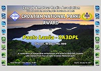 «Диплом национальных парков Хорватии» award 3-го класса