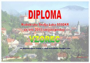 « Radioclub Skofja Loka » award (новый дизайн 2017 года)