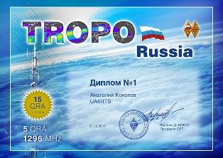 Tropo Russia 1296 award