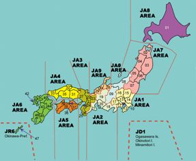 карта префектур на WAJA award