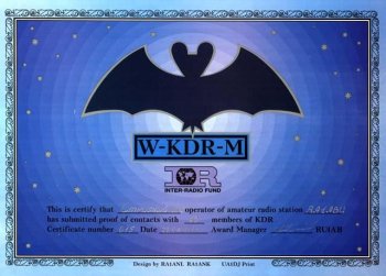 W-KDR-M award